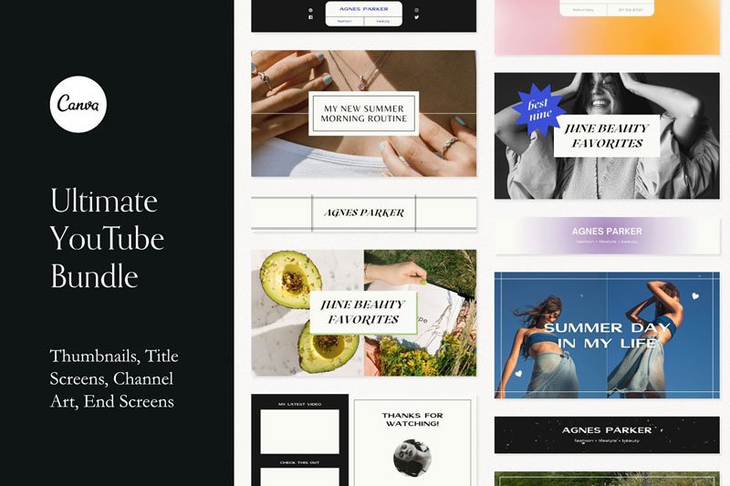 YouTube Branding Bundle For Canva