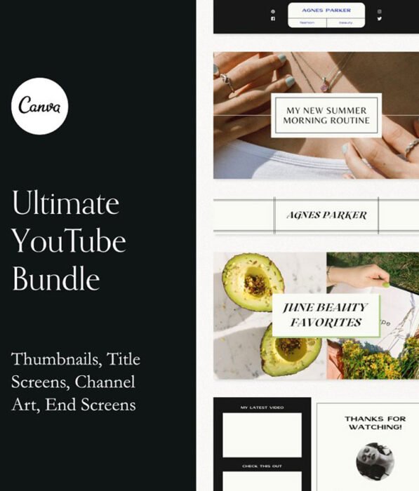 YouTube Branding Bundle For Canva