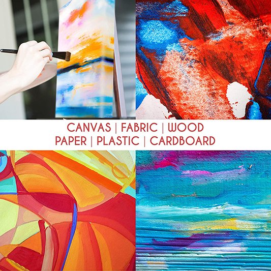 Zenacolor Acrylic Paint, Set of 24 Tubes of 0.4 oz