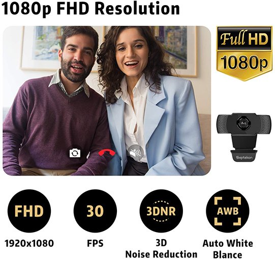 1080P HD Webcam with Microphone