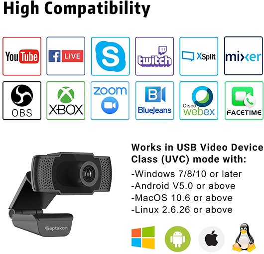 1080P HD Webcam with Microphone