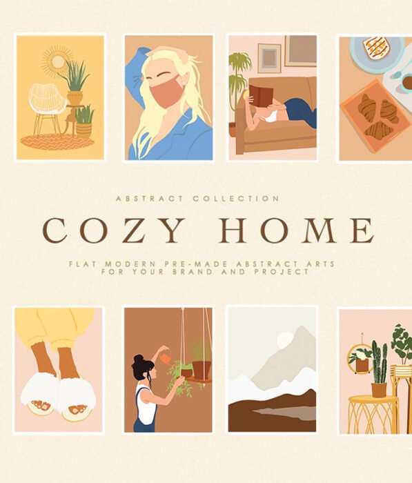 Abstract Cozy Home Illustrations