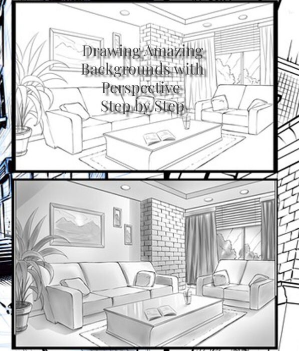 Drawing Amazing Backgrounds with Perspective - Step by Step