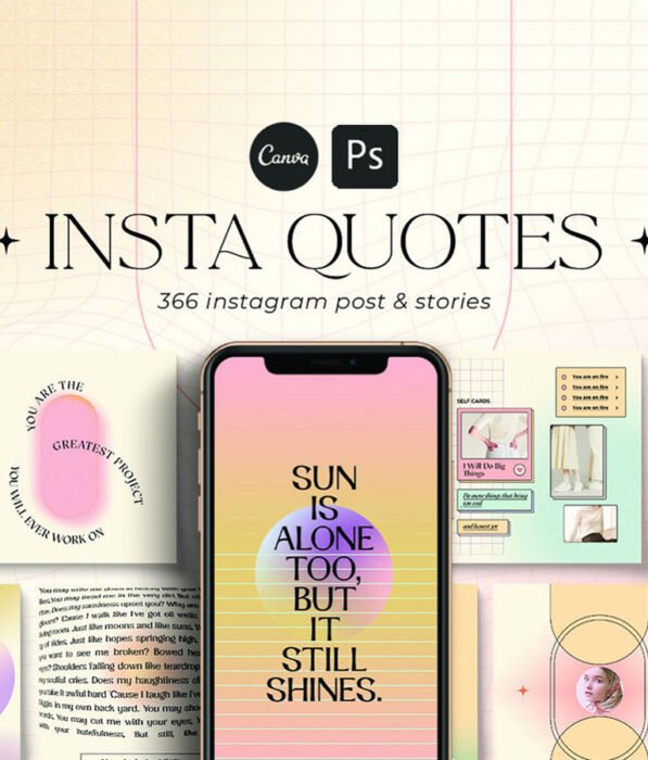 Instagram Quotes Gradient CANVA PS