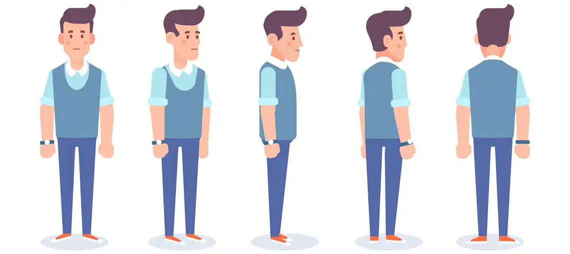 Male and Female Animation Vector Set