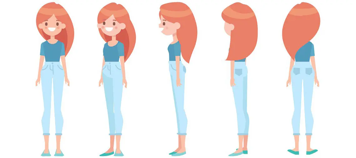 Male and Female Animation Vector Set
