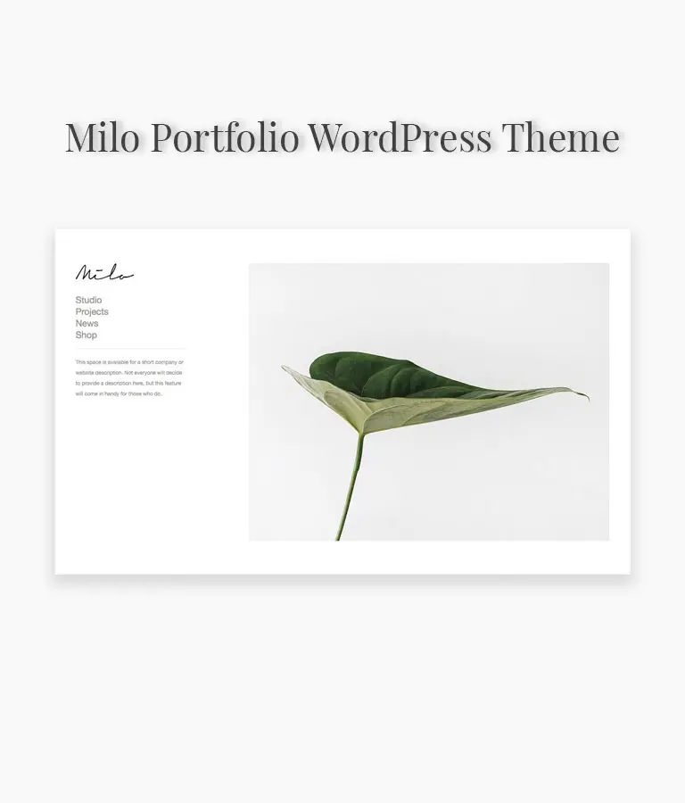 Milo – Portfolio WordPress Theme