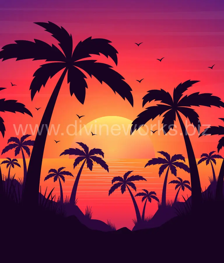 Night Scene Vector Art