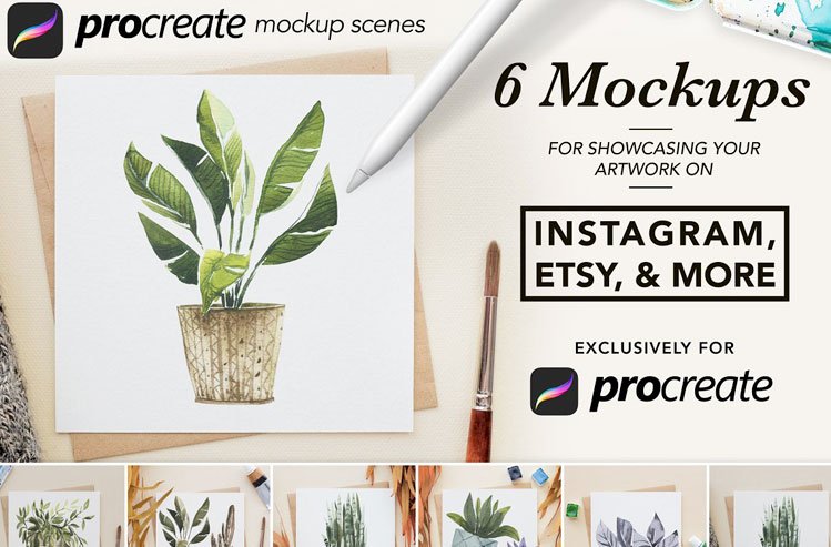 6 Procreate Artwork Mockups