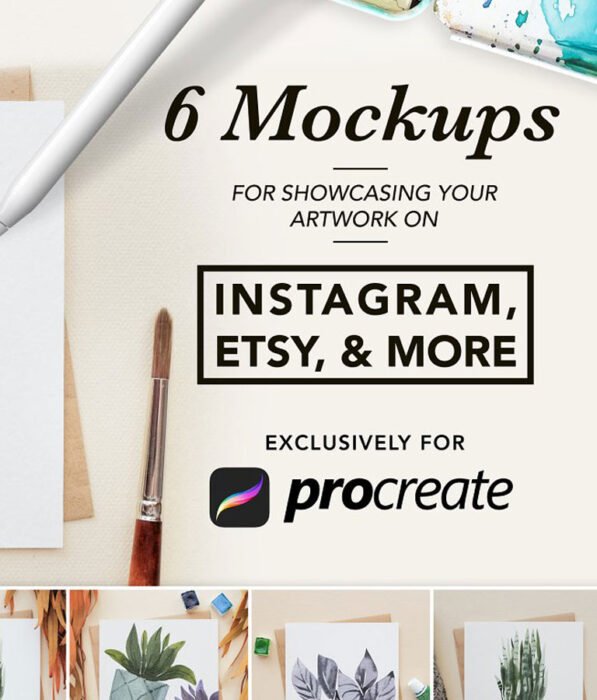 6 Procreate Artwork Mockups