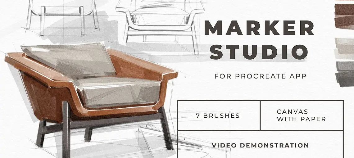 Realistic Procreate Marker Kit
