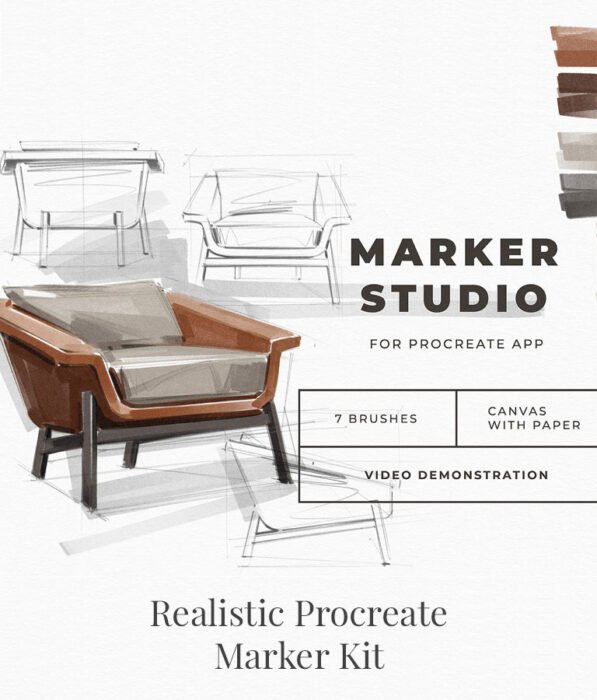 Realistic Procreate Marker Kit