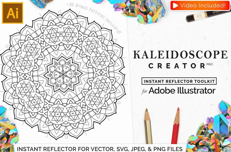 Vector Kaleidoscope for Adobe Ai