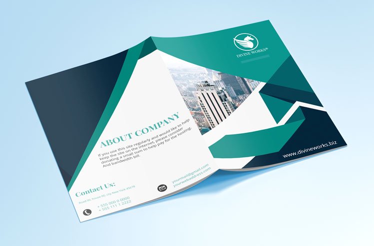 Download Free A4 Brochure Cover Mockup PSD by Divine Works