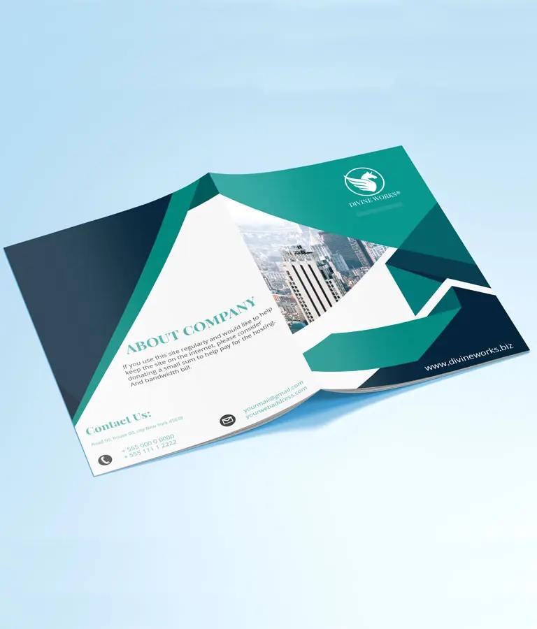 Download Free A4 Brochure Cover Mockup PSD by Divine Works