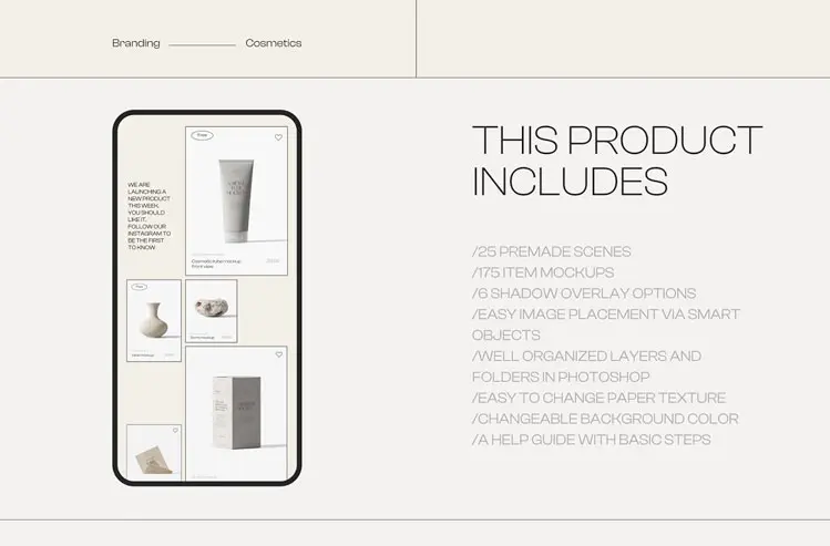 Branding&Cosmetics mockup pack