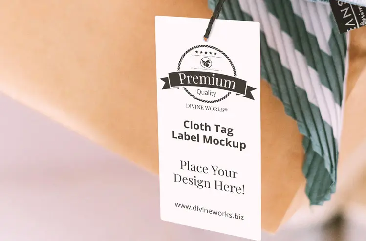 Download Free Clothing Tag Mockup by Divine Works