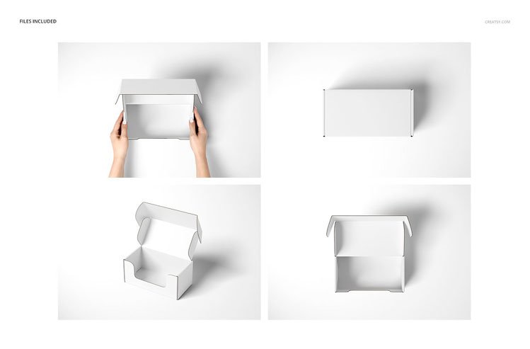 Front Tuck Mailer Box Mockup Set 02