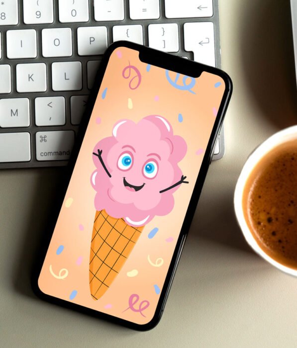 Download free Cute iPhone X Background Ice Cream by Divine Works