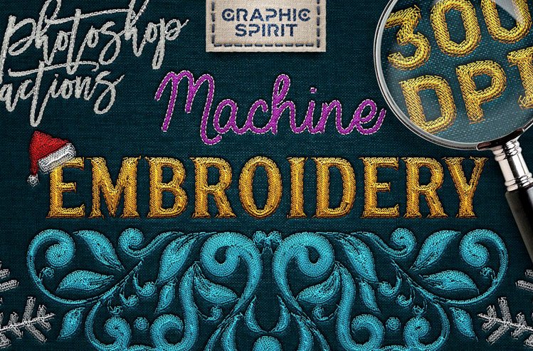 Machine Embroidery Photoshop Actions