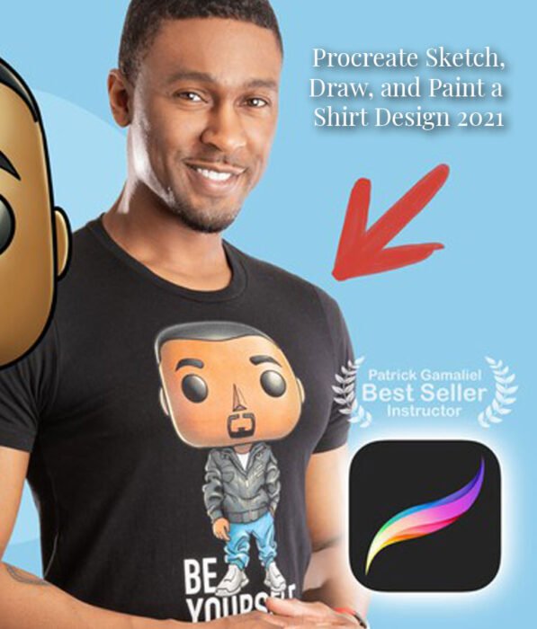 Procreate Sketch, Draw, and Paint a Shirt Design 2021