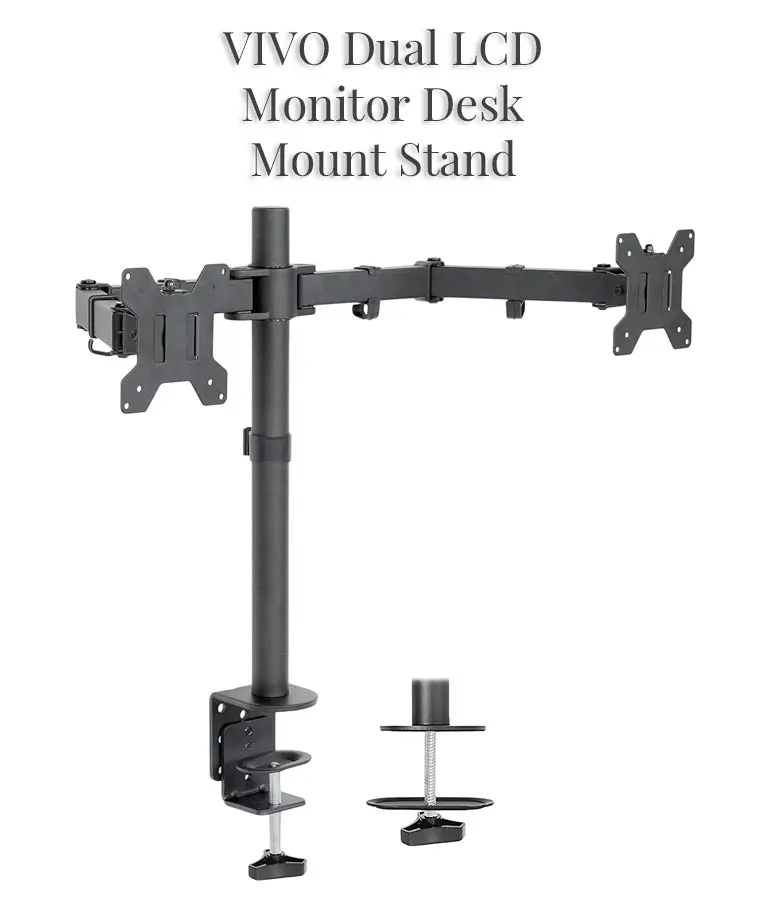 VIVO Dual LCD Monitor Desk Mount Stand