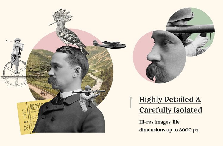 Vintage Collage Creator 750+ Assets