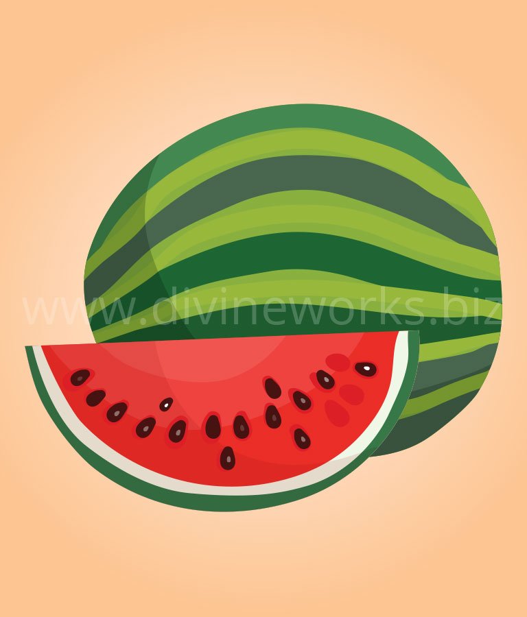 Download Free Watermelon Fruit Vector Art by Divine Works
