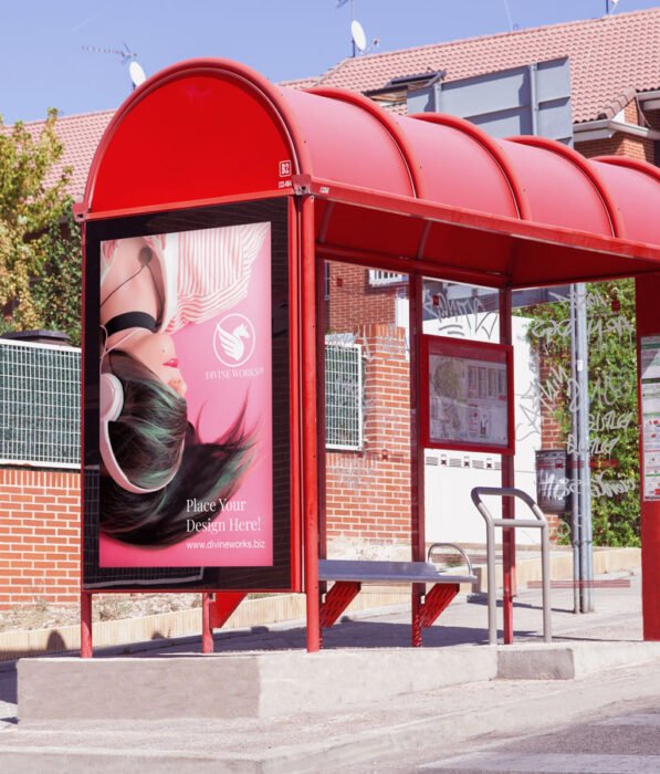 Download Free Bus Stop Billboard Mockup by Divine Works