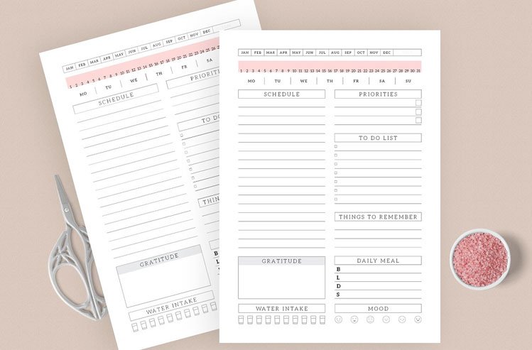 Editable Daily Planner Template