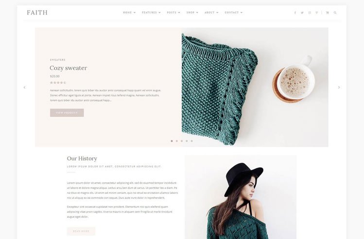 Faith - Blog & Shop WordPress Theme