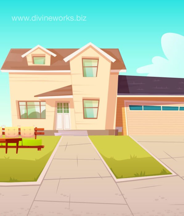Download Free Modern House Vector Art by Divine Works