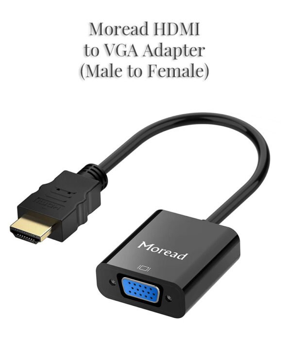 Moread HDMI to VGA, Gold-Plated HDMI to VGA Adapter