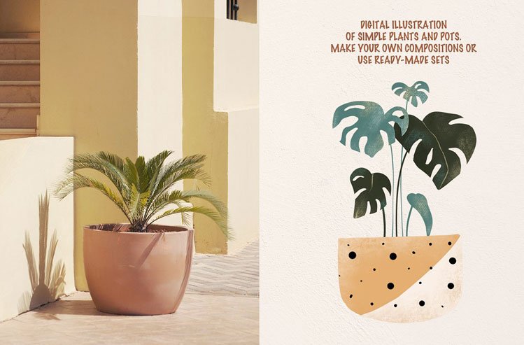 SIMPLE PLANTS - Modern clipart