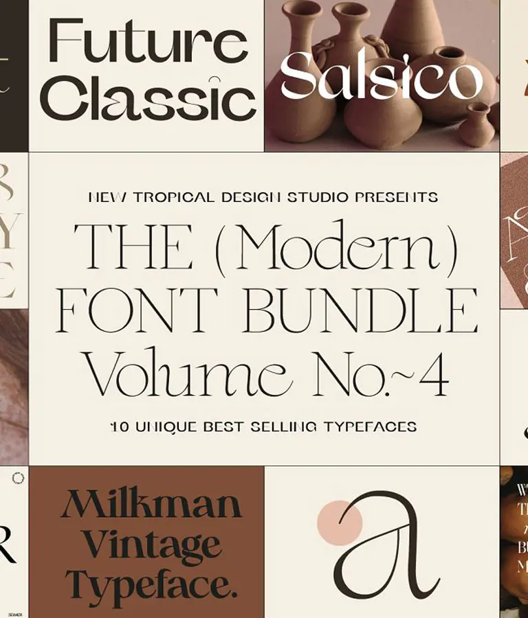 The Modern Font Bundle Vol-4