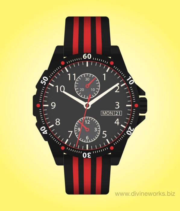 Download Free Wrist Watch Vector Art by Divine Works