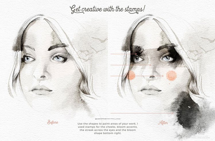 AquaReal Procreate Watercolor Set