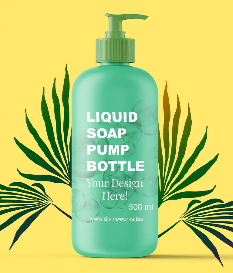 Cosmetic Pump Bottle Mockup