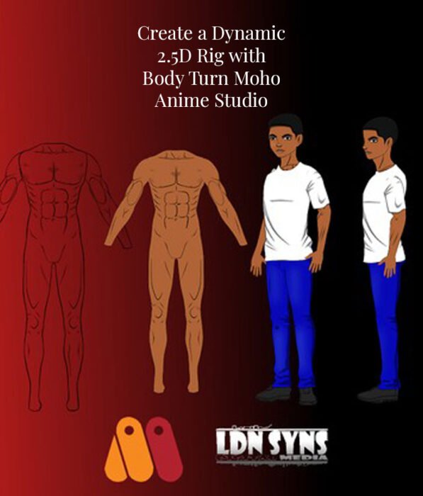 Create a Dynamic 2.5D Rig with Body Turn - Moho Anime Studio