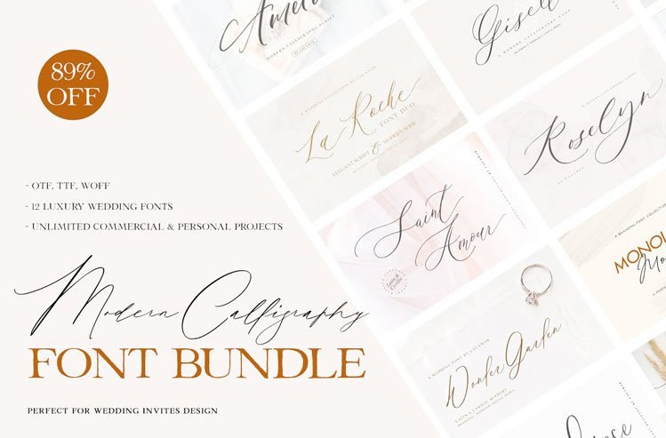 Modern Calligraphy Font Bundle