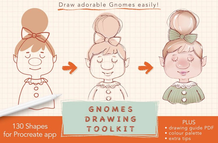 Procreate Gnomes Drawing Toolkit