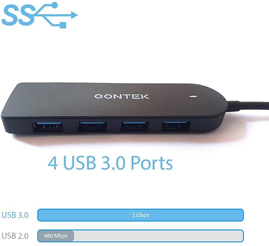 Qontek USB Hub with Power Input Port