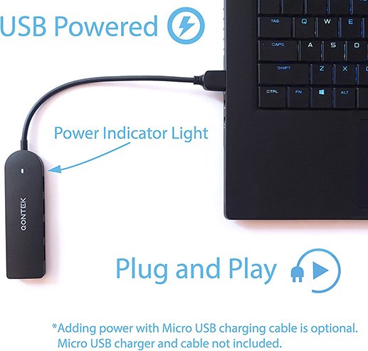 Qontek USB Hub with Power Input Port