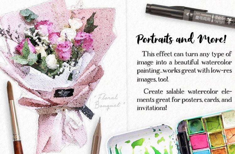 Watercolor Portrait Effect PRO