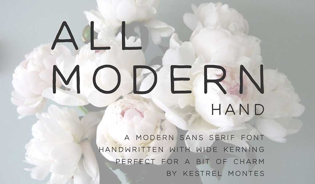 All Modern Hand Font