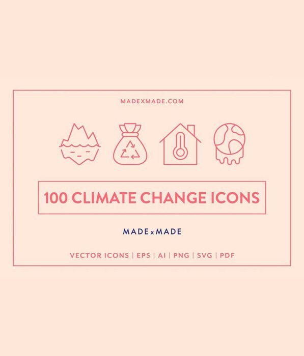 Climate Change Line Icons