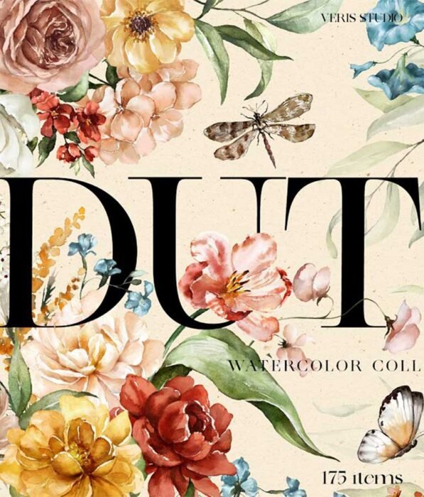 DUTCH Watercolour Alphabet Set