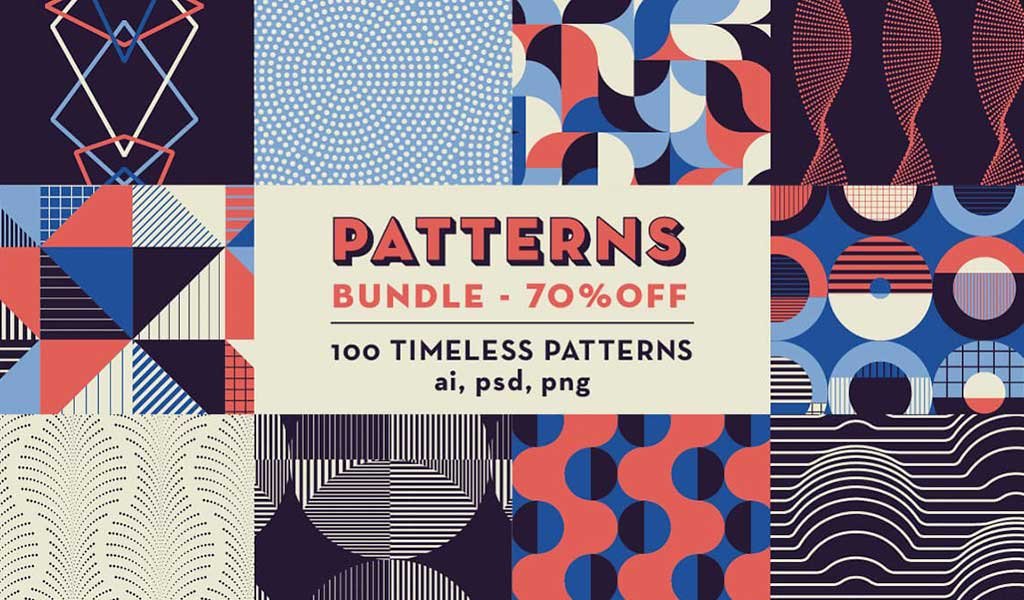 PATTERNS BUNDLE: 100 Geo Patterns
