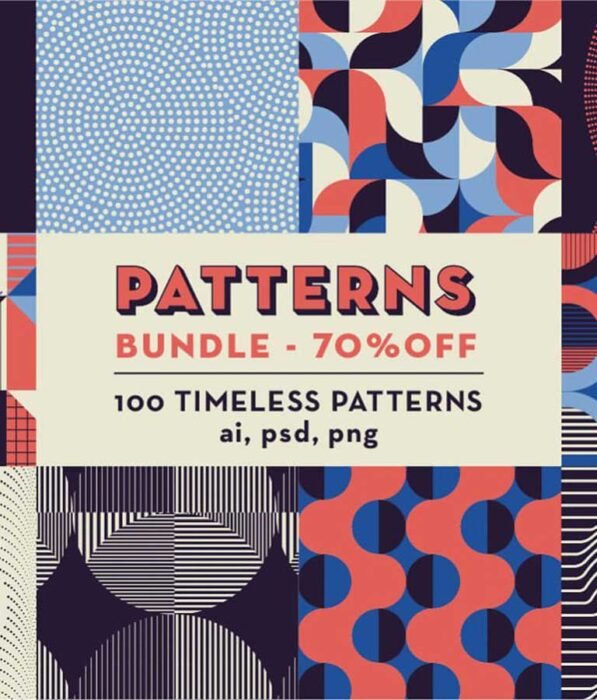 PATTERNS BUNDLE: 100 Geo Patterns