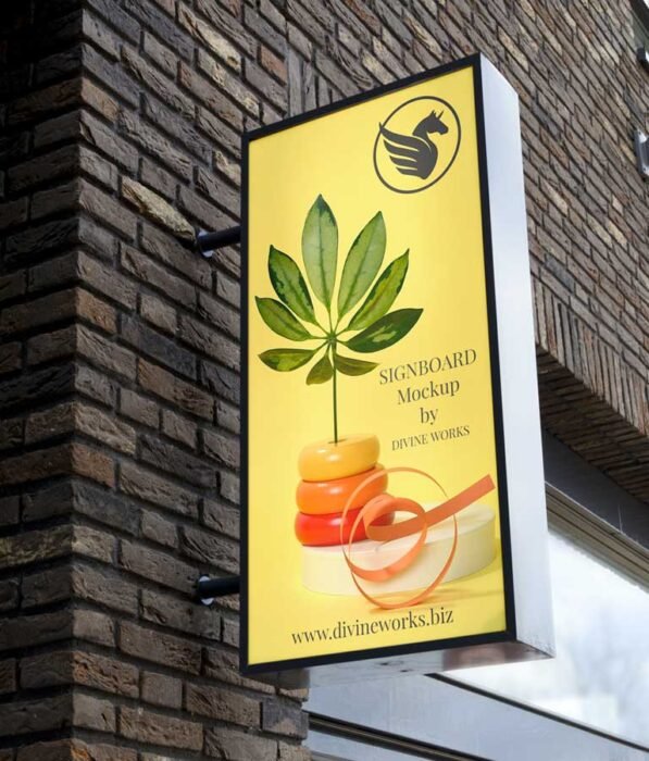 Signboard Free Download Mockup